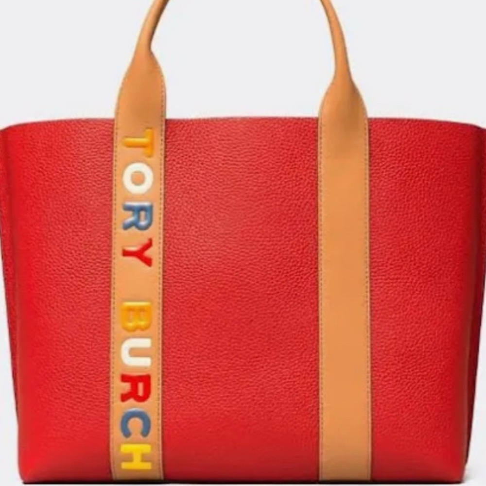 Tory Burch Red Tote Bag